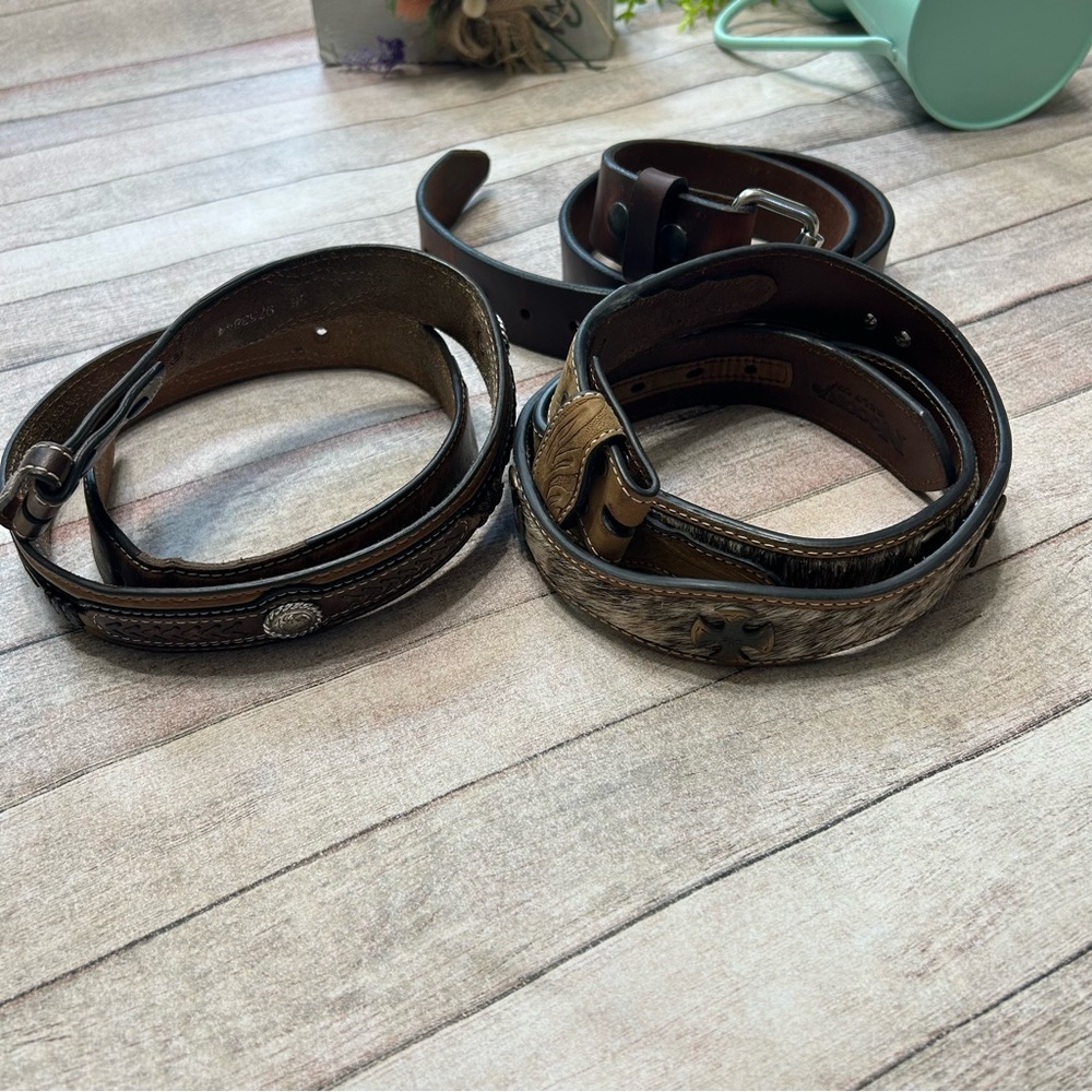 Leather Belt Lot - Cavedar’s, Nacona
